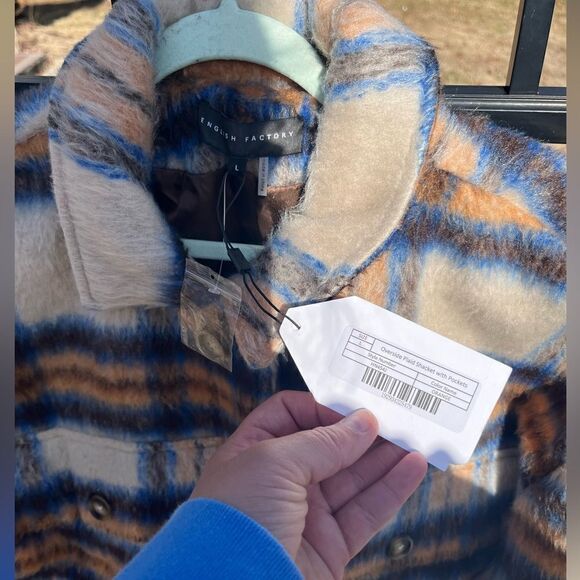 English Factory Plaid Shacket NWT - Picture 4 of 12